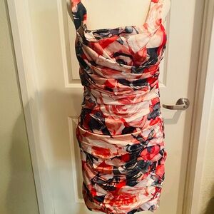 White and Blue cocktail dress.